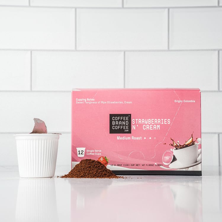 Premium Blend Coffee Brand KCups with Strawberry Cream Flavored Coffee | Sweet, Smooth, And Velvety Texture for A Deliciously Unique Coffee Experience | 12 Pack - Image 3